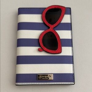 Kate Spade Striped Passport Holder with Sunglasses “Make a Splash”